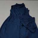 PRETTYGARDEN Women's Short Formal Satin Dress Summer Sleeveless Mock Neck Tie Waist Cocktail Party Dresses M