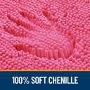 OLANLY Bathroom Rugs 30x20, Extra Soft Absorbent Chenille Bath Rugs, Rubber Backing Quick Dry, Machine Washable Bath Mats for Bathroom Floor, Tub and Shower, Home Decor Accessories, Hot Pink