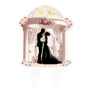 3 x Wedding Cake Topper Mr and Mrs Cake Topper Bride and Groom Topper Wedding Cake Decorations