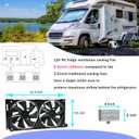 𝐔𝐩𝐠𝐫𝐚𝐝𝐞 RV Fridge Vent Fan, 5.5 Inch Rv Fridge Fan, 12V RV Fridge Ventilation Cooling Fan, Manual and Automatic Modes, Fridge Fast Cooling Fans, Speed Controller