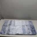 OLANLY Bathroom Rug Mat 30x20, Extra Soft and Absorbent Microfiber Bath Rugs, Non-Slip Plush Shaggy Bath Carpet, Machine Wash Dry, Bath Mats for Bathroom Floor, Tub and Shower, Blue