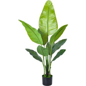 Artificial Bird of Paradise Plant, Green Leaves,Adjustment-Free Branches Artificial Tree for Indoor Outdoor Home Decor (4FT-1Pack) (47 IN)