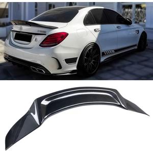 Duckbill Rear Spoiler Compatible with Mercedes-Benz C-Class W205 Sedan 2015-2021, R-Style Trunk Lip Wing Spoiler, Fits C63 C180 C200 C250 C300 C400 C450 (Carbon Fiber Pattern)