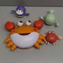 TUMAMA Baby Bath Toy,Bath Bubble Maker Machine with Music,3 Bathtub Wind-Up Toys,Crab Shower Water Toy for Toddlers Kids Boys Grils (Orange)