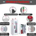 Steel Fire Extinguisher Cabinet, Magnetic Door with Acrylic Window Holds 2.5/5/10 LB Extinguisher & First Aid Kit, Semi-Recessed & Wall Mount Cabinet for Indoor/Outdoor (1PCS, White) (1, White), 9.92" W x 23.07" H x 6.61" D