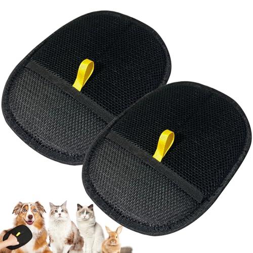 Pack Of 2 2pcs Pet Hair Removal Glove for Cats Dogs,2025 Electrostatic Pet Hair Remover Grooming Removal Gloves for Pets Hair,Hair Remover Gloves for Couch Clothes Carpet Bed Furniture Pet Grooming