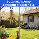 Bird Squirrel Spikes and Squirrel Proof Baffle,for Bird Feeders and Pole, Outside Fence,Wall,Tree,Drainpipes,Deterrent Effective Against Pigeons, Raccoons,Mice and Cats,40 inches