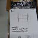 HOME VISION Heavy Duty Fixed TV Wall Mount for Most 32-86 Inch Flat TVs, Max VESA 600X400mm up to 165lbs Fits 16/18/24 Inch Wood Studs, Universal Low Profile Wall Mount TV Bracket, Space Saving HV8601