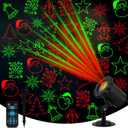 Yokgrass Christmas Projector Lights Outdoor, Waterproof Christmas Laser Projector Lights with Remote, Christmas Spotlight Decorations for Party Yard Garden Outdoor Indoor, SE369