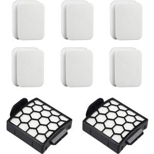 6 Foam Filter + 2 Hepa Filter Replacement for Shark ZU62 ZU60 NV255 NV150 NV251 NV151 Navigator Rotator Pet Pro Upright Vacuum Part 1238FT60 1239FT60