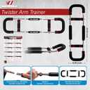 Twister Arm Trainer - Chest Workout Equipment for Home Gym, Forearm Trainer & Muscle Exerciser for Men and Women, Portable Home Workout Strength Training, Upper Body Exercise Bar