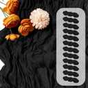 12 Pack Black Cheesecloth Table Runner 17 x 108 Inch Gauze Table Runner Fabric Semi Sheer Cheese Cloth Table Decoration Bulk for Rustic Romantic Wedding Baby Shower Table Decoration