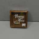 Juvale Honeymoon Fund Box Wedding Decorations for Reception - 7 x 7 Inch Wooden Rustic Wedding Card Box