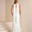 Auraxe 2026 Women's Bodycon Formal Maxi Dresses Elegant Tube Summer Wedding Guest Cocktail Party Dress with Scarf (White, L)