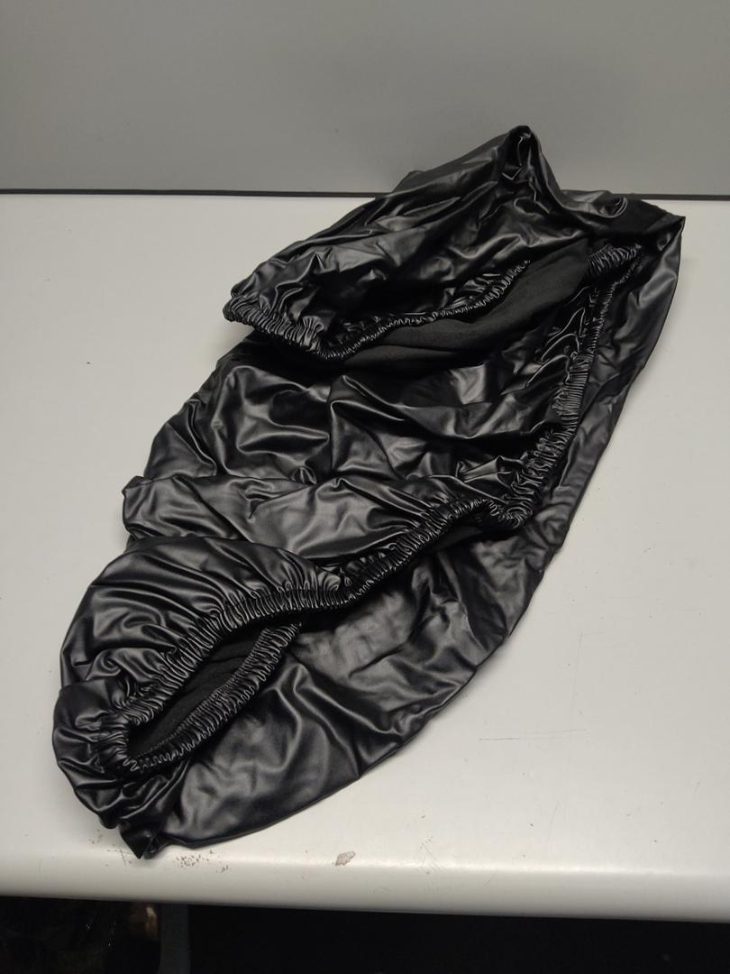 LURKA Round PU Leather Table Cover/Tablecloth with Elastic Hem – Waterproof, Oil-Proof, Scratch-Resistant, Wipeable Spill Protector for Dining Table, Kitchen, Outdoor Party (Black, 4FT-Round)