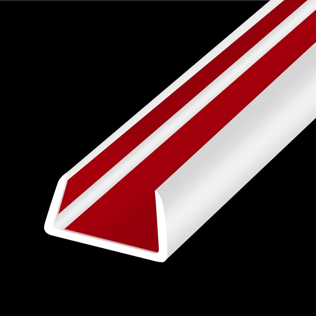 Rubber Edge Trim, Flexible Self-Adhesive U Shaped Peel and Stick Edge Banding, 3/4"(19mm) Wide Size U Channel Edge Protector, Baby Proof Edge Guards for Cabinets, Plywood, Furniture, 20Ft, White