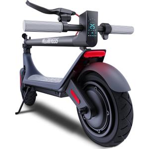 MEGAWHEELS Electric Scooter, Electric Scooter Adults, 10in Pneumatic Tires, 350W Motor, 19 Miles Range, E Scooter with Smart APP Control for Commuting, Outdoor, Short Travel UL2272