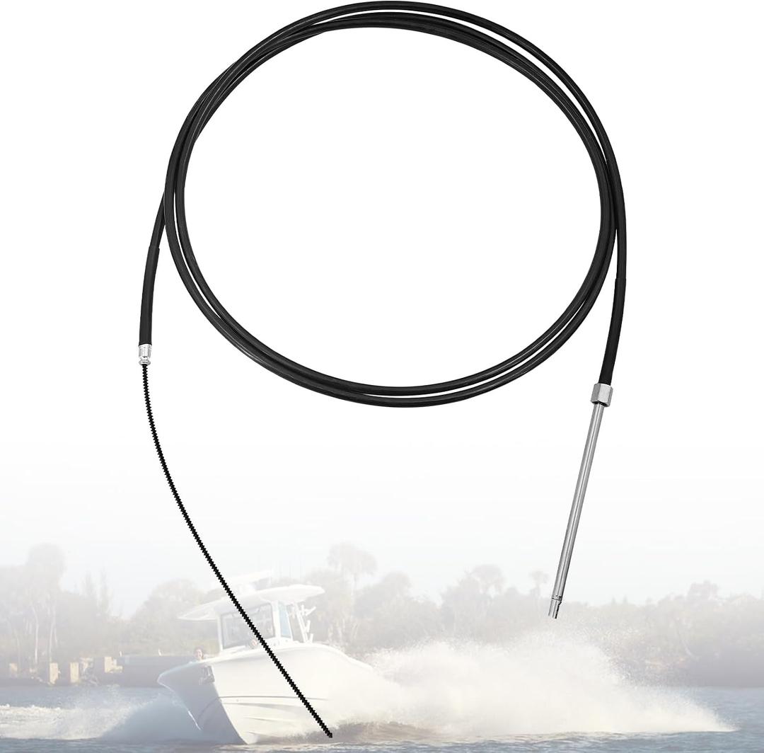 SSC6232 32Ft QC Rotary Steering Cable Fit for SH4910P SH4920P | for SH91190P SH91527P SH91523-1P 32 Foot Boat Steering Cable