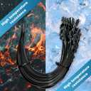 Black Zip Ties Heavy Duty 10  0.35 in Electrical Cable Ties 200 LB Load Capacity 100 PCS UV Resistant Double Locking Nylon Tie Straps for Cable Management Outdoor Use and DIY Projects (9 mm x 260 mm)