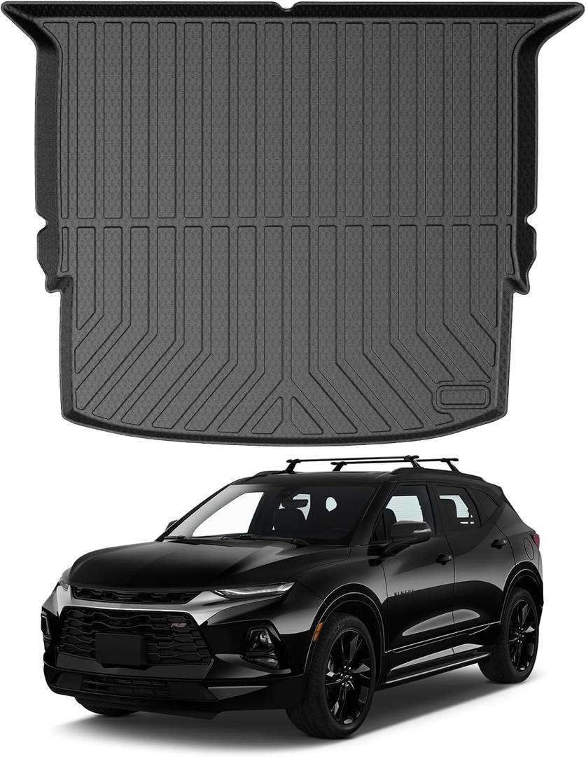 Mixsuper Cargo Liner for Chevrolet Blazer 2019-2024 2025 2026, Trunk Mat for Chevy Blazer Accessories All Weather Cargo Mat Rear Trunk Liner Black