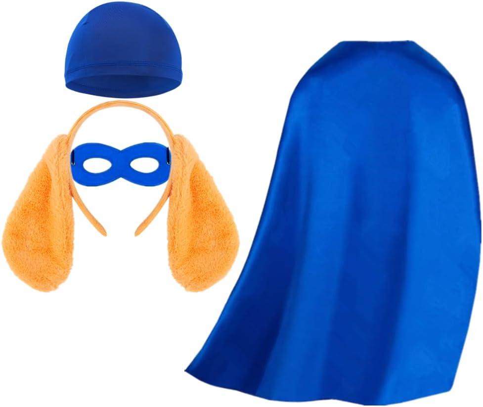 Animal Costume Set with Cape, Mask, Ears Headband, Bow Tie, Halloween Dress Up Accessories