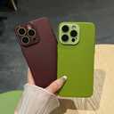 Caseative for iPhone 12 Pro Case,Solid Color Full Camera Lens Protection Phone Case (Brown)