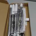 Broom, Outdoor Brooms for Sweeping Indoor, Adjustable 55" Pet Hair Removal Heavy Duty Broom for Floors Home Kitchen Garage Commercial Patio Industrial Snow (White)