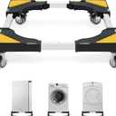 W B D WEIBIDA Mobile Roller with 4 Locking Wheels, Adjustable Furniture Dolly Mini Fridge Stand Appliance Dollys Cart Washer Pedestal for Portable Washing Machine, Dryer, Refrigerator