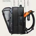 Vacuum Seal Backpack Travel with Ultra-Powerful Pump, 80L Expandable Travel Backpack with Vacuum System w/TSA Lock (Black)