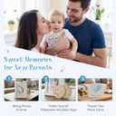 Baby Shower Gifts for Boys 12-in-1 Baby Boy Gift Set for Newborn, Premium Gender Reveal Gifts for New Parents, with Elephant Lovey, 100% Cotton Onesie, Photo Frame & Carriage Storage Case, Blue