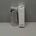 Tritan Clear Water Bottle | No Markings 32oz Sports Water Bottle | Leak Proof Re-Usable Flip Top Plastic Drinks Bottles for School, Office, Gym, Cycling, Exams (Clear-32oz)