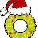 4PCS Christmas Door Sign Xmas Decorations Merry Christmas Tree Ornaments Wall Decor Wooden Door Hanging Green Wreath for Xmas Indoor Party Supplies