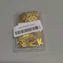 Stino Metal Letter Beads Set, 52 Pieces, Slide Alphabet for Bracelet Necklace, DIY Jewelry Making, Silver (Gold Letter)