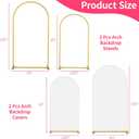 Arch Stand and Cover Set of 2(7.2FT+6FT), Arch Frame & White Cover