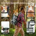 Dog Backpack Carrier, Ergonomic Pet Travel Bag, Suitable for Medium and Large Dogs, Built-in Leash and Adjustable Buckle, Ideal for Hiking and Cycling, M