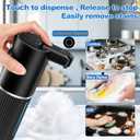 Automatic Soap Dispenser, Foaming Soap Dispenser Touchless with Continuous Dispensing, 4-Level Adjustable, Rechargeable Hand Soap Dispensers, Wall Mounted or Countertop for Bathroom & Kitchen