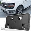 Front License Plate Frame for 2024 2025 2026 Ford F150 5.0L Models Without Tremor Package Immersion Heater & Bumper Trim Front Bumper License Plate Holder Mounting Bracket Replace# RL3Z17A385AA