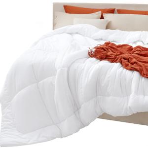 Bedsure Comforters Queen Size Duvet Insert, All Season Bed Comforter, Quilted Down Alternative Duvet, Box Stitched Comforter with Corner Tabs, Machine Washable, 88 x 88 Inches (White)