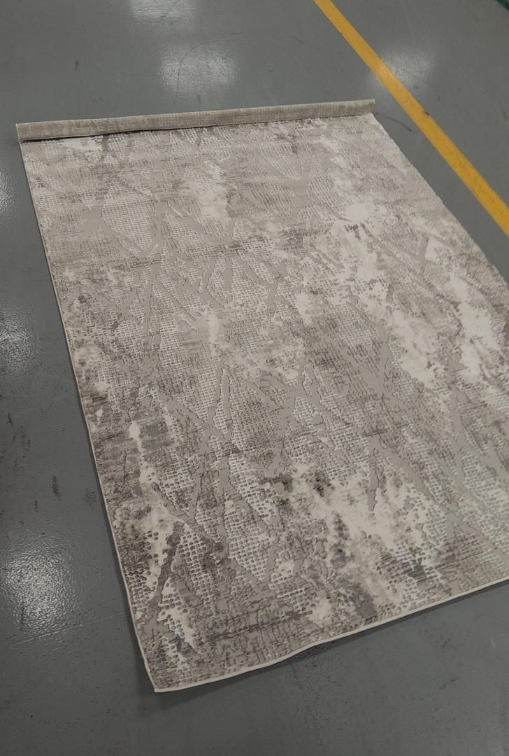 Adel Modern Area Rug for Living Room, 5x7 Rustic Distressed Abstract Gray Rug, Medium Pile Stain Resistant Carpet for Bedroom, Dining Room or Kitchen (5' x 7', Gray)