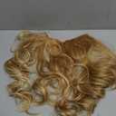 S-noilite Halo Hair Extension Invisible Wire in Real Remy Human Hair Extensions with Clips Adjustable Hidden Wire in Hair Extension for Women 16 inch Camel Bown Highlighted Blonde