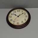 HYLANDA Wall Clock, 9 Inch Silent Non Ticking Classic Battery Operated Clocks, Decorative for Living Room, Bedrooms, Bathroom, Kitchen Office (Bronze)