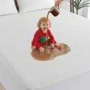 100% Waterproof Twin Mattress Protector,Breathable Cooling 3D Air Bamboo Viscose Mattress Cover Hypoallergenic,6"-14''Deep Pocket Stretchable Fitted Sheet,Noiseless Machine Washable (White)