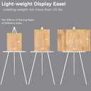 VISWIN 63" White Easel Stand for Wedding Signs, Adjustable Wooden Display Easel with Holder, Tripod Floor Easel for Welcome Board, Poster, Picture, Photos, Paintings