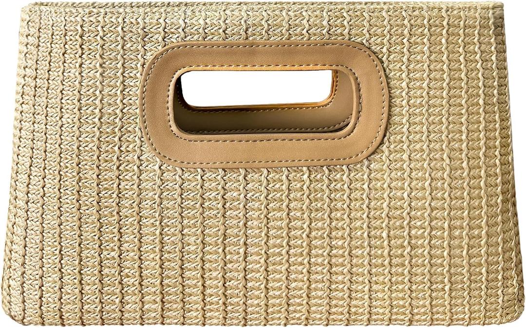 Straw Crossbody Bag for Women Clutch Purse Summer Designer Evening Handbag Casual Beach Straw Shoulder Bag