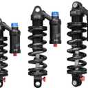 MEROCA Adjustable Air Spring Coil Over Shock Absorber for Mountain Bikes, 190-265mm, 550LBS Spring, Rebound, Compression, Preload, and Air Pressure (200-300 PSI) Fits MTB/Downhill/eBikes