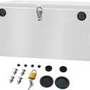 Peastorm Trailer RV Marine Battery Box - 12V Waterproof Stainless Steel Dual Battery Relocation Kit for Boat, Trolling Motor, Kayak (Double Battery Box)
