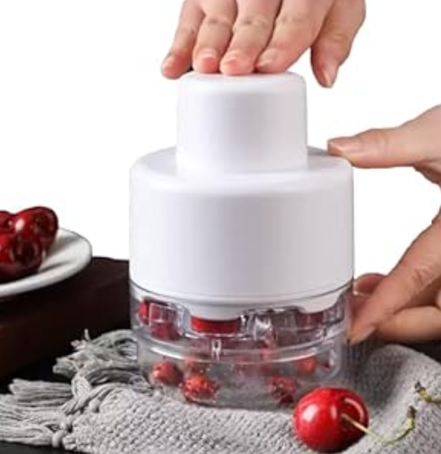 Multi Cherry Pitter Tool, Cherry Stone Remover for Multiple Cherries, Remove 7 Stones One Time, Fruit Pit Stoner for Kitchen Cherry Jam, Quick-Release Multi-Cherry & Olive Pitter (Red)