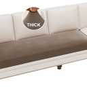 H.VERSAILTEX Fleece Couch Cushion Covers Stretch Couch Covers for 3 Cushion Couch Sofa Thick and Soft Cushion Covers Washable (3 Seater Cushion Cover, Taupe)