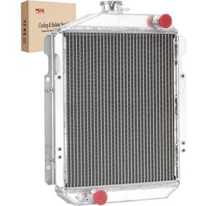 2 Row Aluminum Radiator Replacement for John Deere 950 850 Yanmar YM2500 YM3000 YM3110, Replaces OEM CH19293 CH12622 CH14024 122250-44501