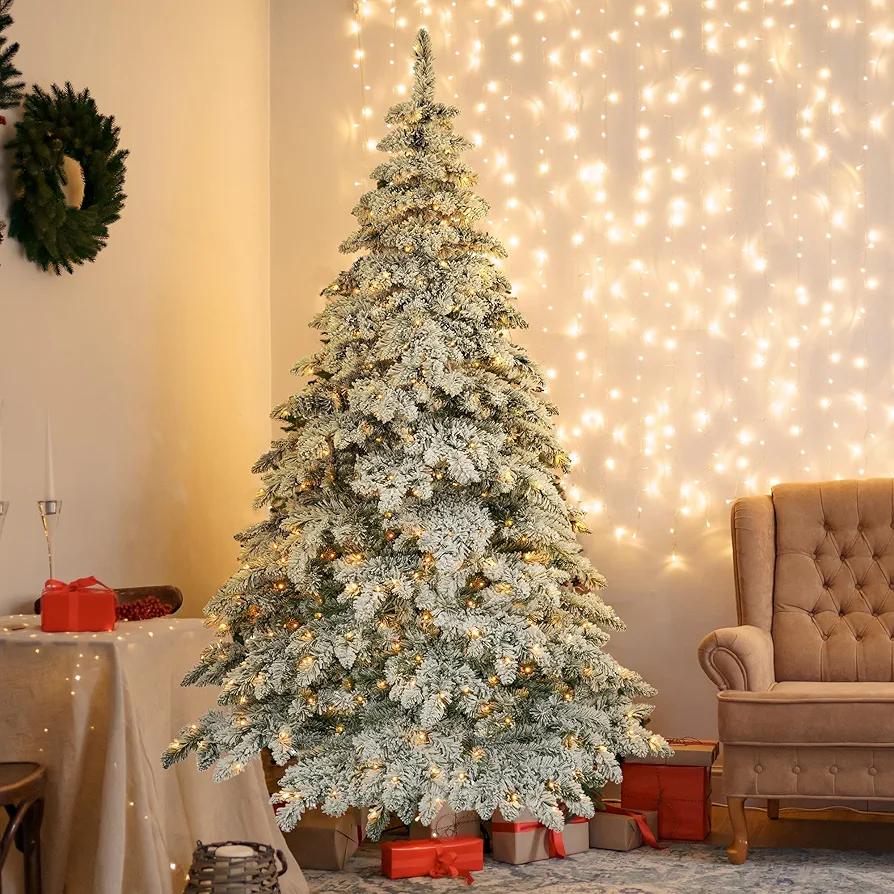 7.5ft Artificial Christmas Tree with 400 LED Lights and 1050 Bendable Branches, Christmas Tree Holiday Decoration Creative Decorated Trees Xmas Tree Christmas Decorations
